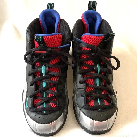 Nike Little Posite One PS Metallic Silver Dusty Cactus Kids Foamposite Sz 13C - Picture 4 of 14